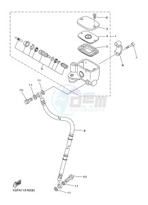 XVS1300CU XVS1300 CUSTOM XVS1300 CUSTOM (2SS8) drawing FRONT MASTER CYLINDER