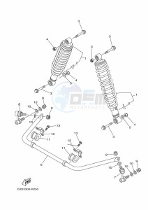 YFM700FWAD GRIZZLY 700 EPS (BFE1) drawing REAR SUSPENSION