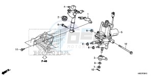 TRX420FM2G TRX420 ED drawing STEERING SHAFT (EPS)