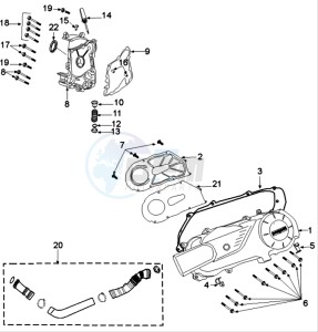 Tweet 125 V drawing CRANKCASE COVER