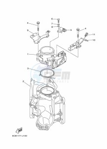 FL250DET1X drawing THROTTLE-BODY