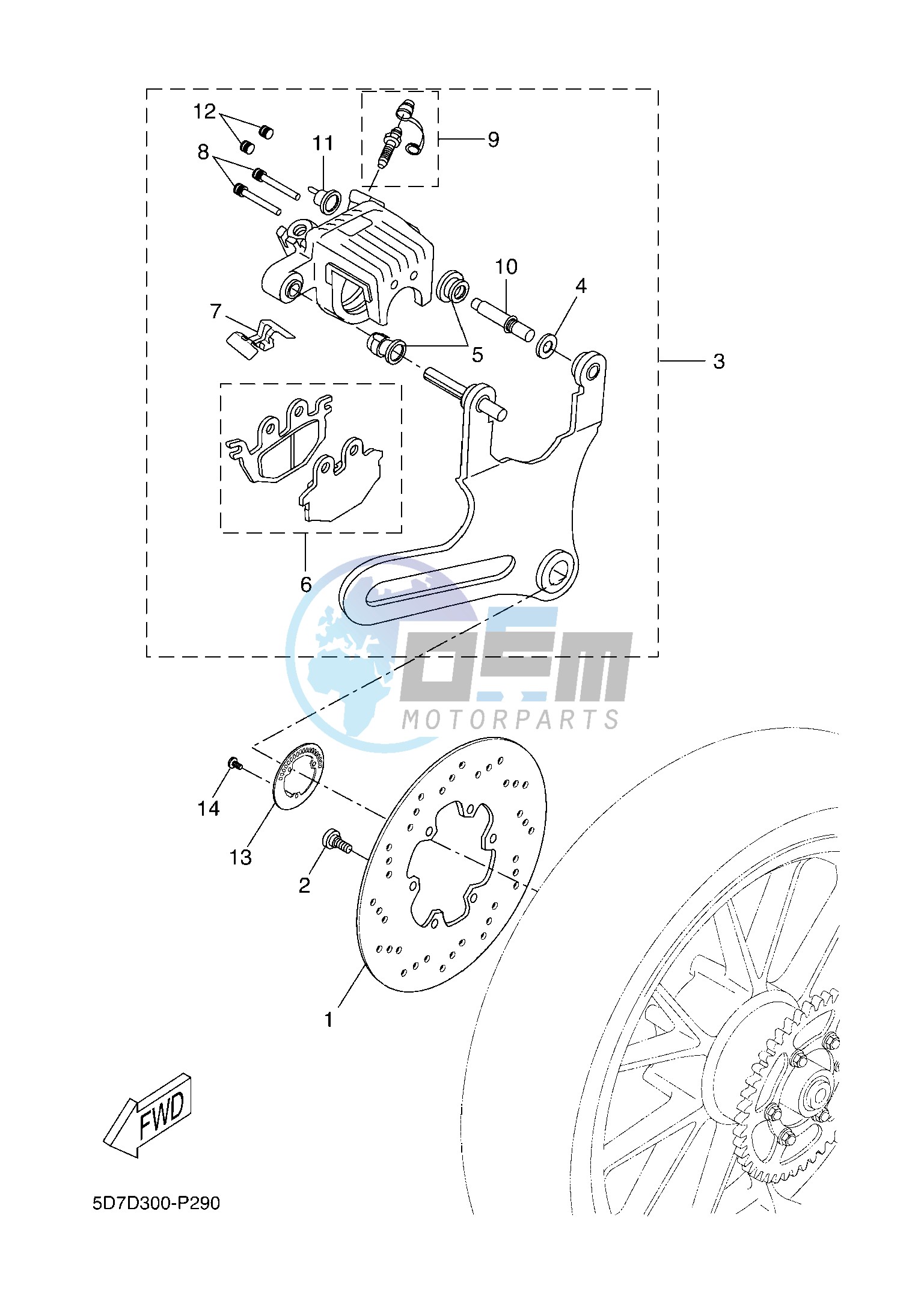 REAR BRAKE CALIPER