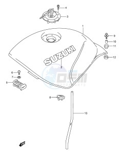 GSF250V (E24) Bandit drawing FUEL TANK