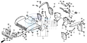 TRX300FW FOURTRAX 300 4X4 drawing FRONT FENDER