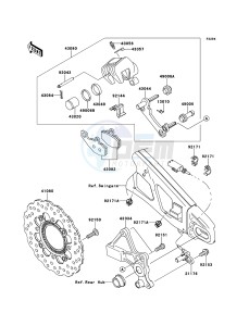 VERSYS_ABS KLE650DEF XX (EU ME A(FRICA) drawing Rear Brake