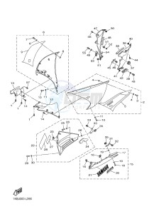 YZF-R1B 1000 (1KBP) drawing COWLING 2