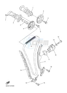 WR250R (32DN) drawing CAMSHAFT & CHAIN