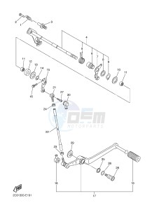 YZF-R6 600 R6 (2CXB 2CXC) drawing SHIFT SHAFT