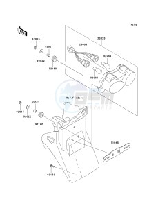 ZX 600 J [ZZR600] (J6F-J8F) J8F drawing TAILLIGHT-- S- -