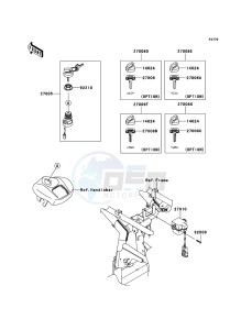 KFX700 KSV700A7F EU drawing Ignition Switch