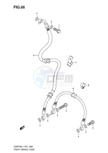 GSR750 EU drawing FRONT BRAKE HOSE