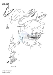 LT-Z90 (P19) drawing FRONT FENDER (MODEL L0)