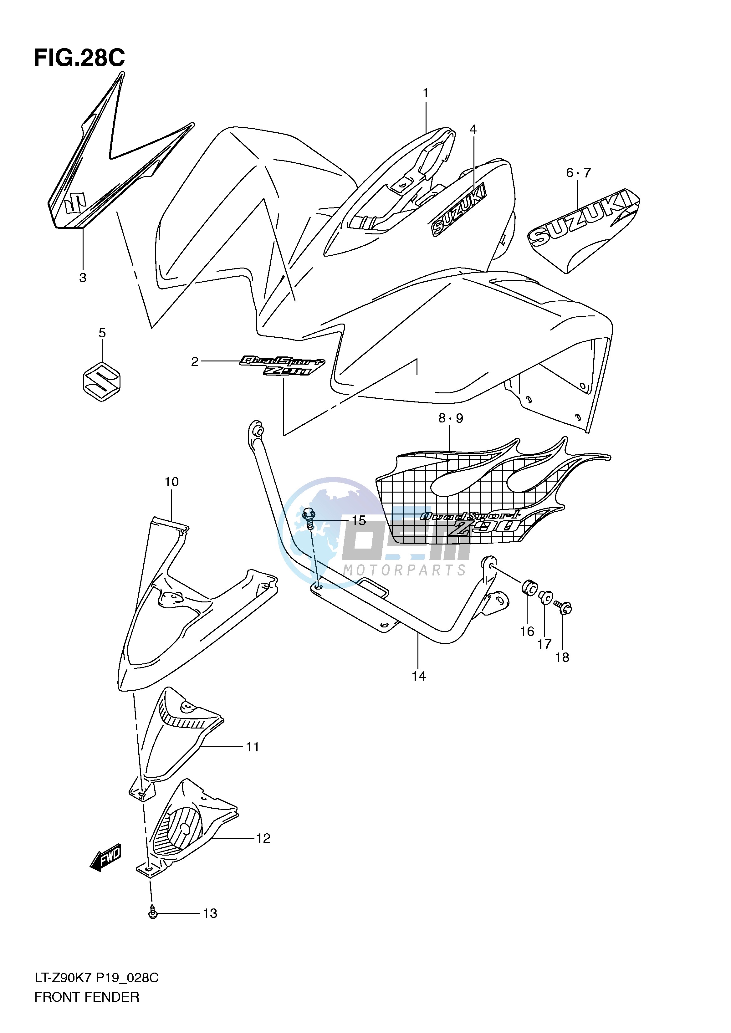 FRONT FENDER (MODEL L0)