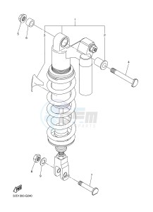 WR250R (32DW 32DV 32DX) drawing REAR SUSPENSION