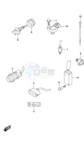 DF 30A drawing Sensor/Switch Tiller Handle w/Power Tilt