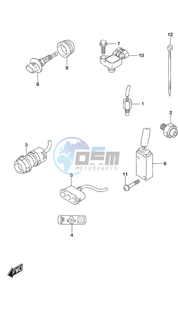 Sensor/Switch Tiller Handle w/Power Tilt