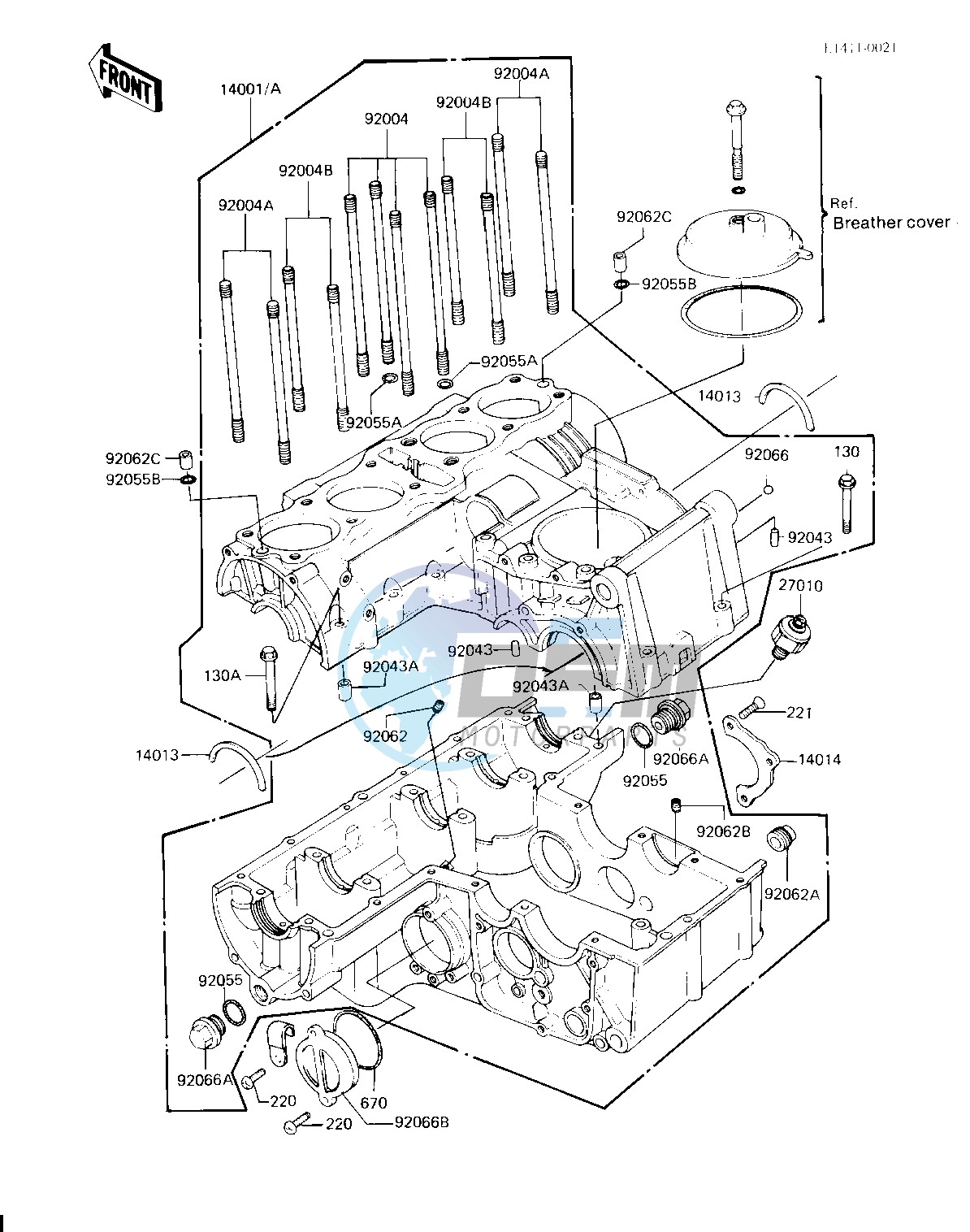 CRANKCASE -- 81-83 H2_H3_H4- -