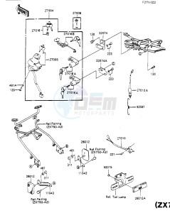 ZX 750 A [GPZ 750] (A1-A2) [GPZ 750] drawing IGNITION SWITCH_LOCKS_REFLECTORS -- ZX750-A2- -