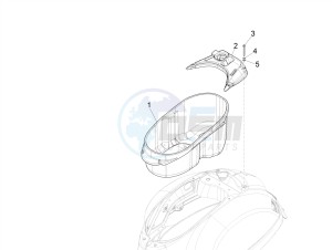 GTS 150 4T 3V IE ABS E4 (EMEA) drawing Helmet housing - Undersaddle