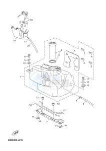 YP125R X-MAX125 X-MAX125 (2ABG) drawing FUEL TANK