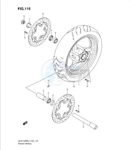 GSX1300R drawing FRONT WHEEL