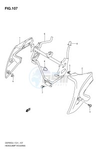 GSF650 (E21) Bandit drawing HEADLAMP COVER (GSF650L1 E21)