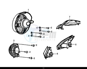 CROX 50 (45Km/h) (AE05WA-EU) (E4) (L8-M0) drawing HEAD LIGHT