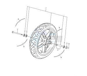 TZR 50 drawing FRONT WHEEL