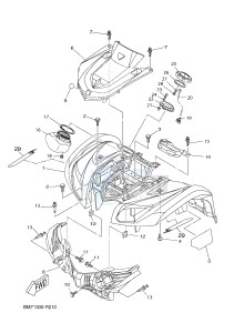 YFM450FWAD GRIZZLY 450 EPS (BM71) drawing FRONT FENDER