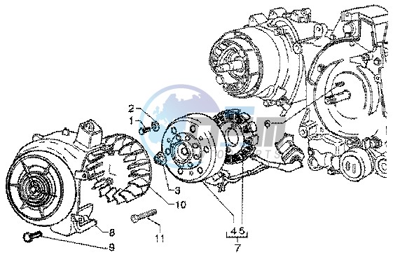 Flywheel magneto