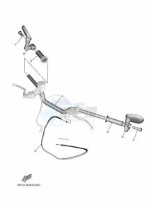 XSR900 MTM890 (BEA7) drawing STEERING HANDLE & CABLE