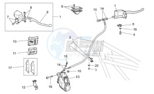 V7 Classic 750 drawing Front brake system