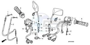 CB1300A9 BR / ABS MME - (BR / ABS MME) drawing SWITCH/CABLE