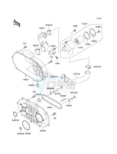 KAF 300 C [MULE 550] (C6-C7) [MULE 550] drawing CONVERTER COVER_DRIVE BELT