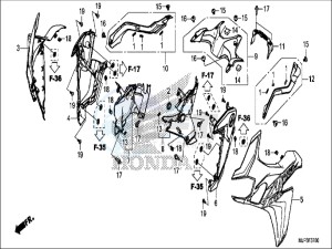 CRF1000DH 2ED - (2ED) drawing MIDDLE COWL