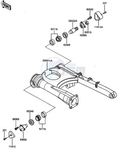 ZG 1000 A [CONCOURS] (A7-A9) [CONCOURS] drawing SWINGARM