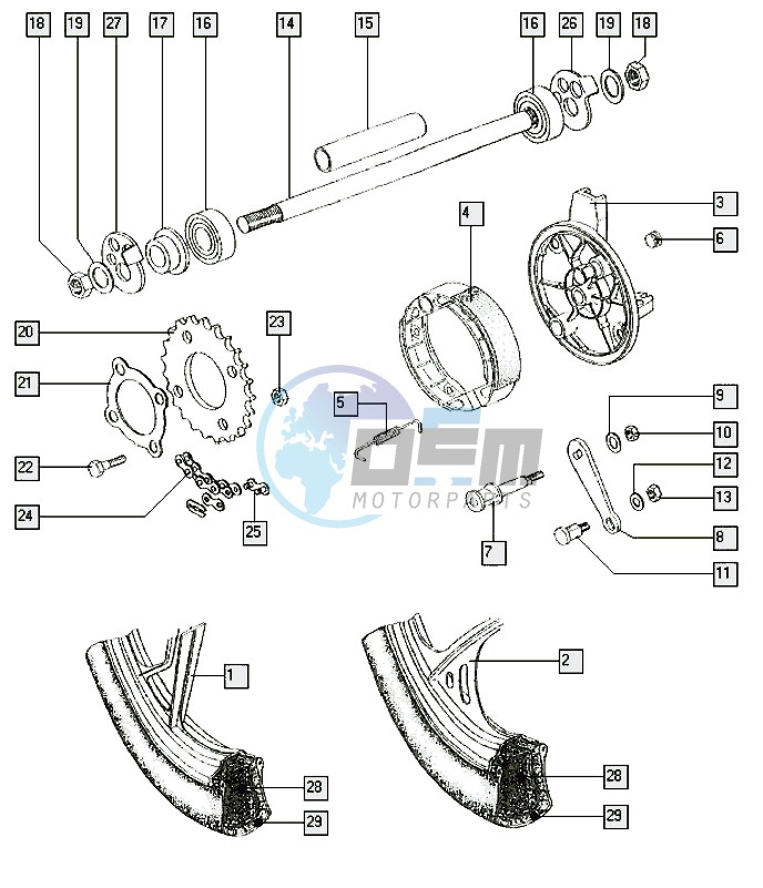 Rear wheel-alu