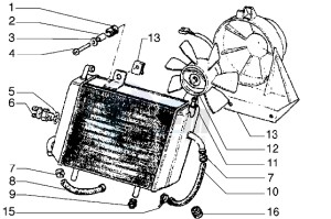 Hexagon 180 GTX drawing Radiator