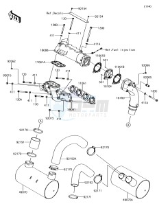 JET SKI ULTRA 310LX JT1500MHF EU drawing Muffler(s)