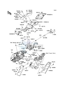 Z1000 ZR1000DDF FR GB XX (EU ME A(FRICA) drawing Cowling(Upper)