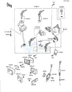 ZX 600 [NINJA 600R] (C3-C7) [NINJA 600R] drawing IGNITION SWITCH_LOCKS_REFLECTORS