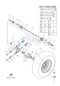 YFM700FWBD YFM70KPXJ KODIAK 700 EPS (B32G) drawing REAR WHEEL