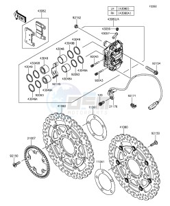 NINJA ZX-6R ABS ZX636FGF FR GB XX (EU ME A(FRICA) drawing Front Brake