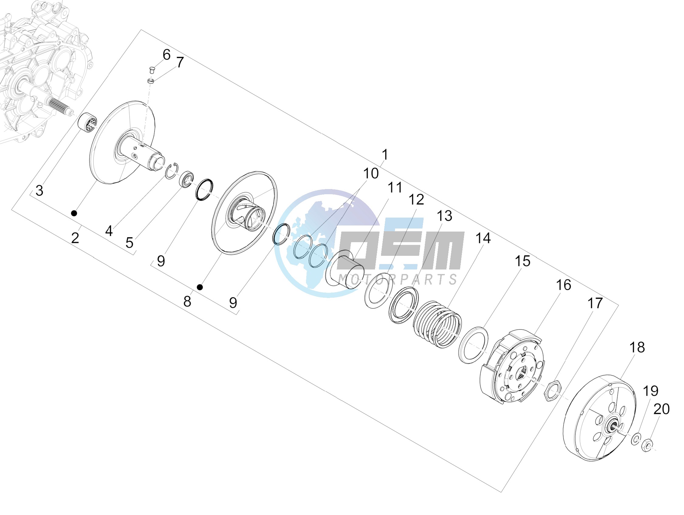 Driven pulley