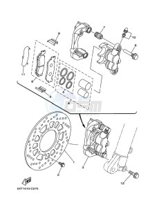 XT250 XT250M (B1UC) drawing FRONT BRAKE CALIPER