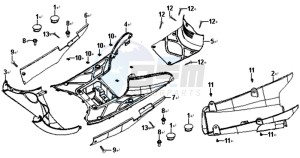 ALLO 50 45KMH (L8 L9) EU EURO4 drawing FLOOR PANEL /  FRAMECOVER