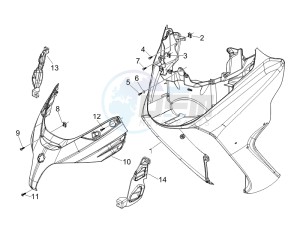 X Evo 125 Euro 3 (UK) drawing Front shield