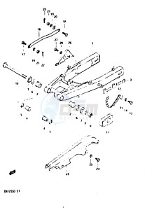 DR125S (Z-D) drawing REAR SWINGING ARM