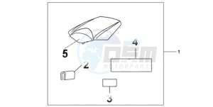 CBR1000RR9 UK - (E / MKH MME REP) drawing REAR SEAT COWL REPSOL