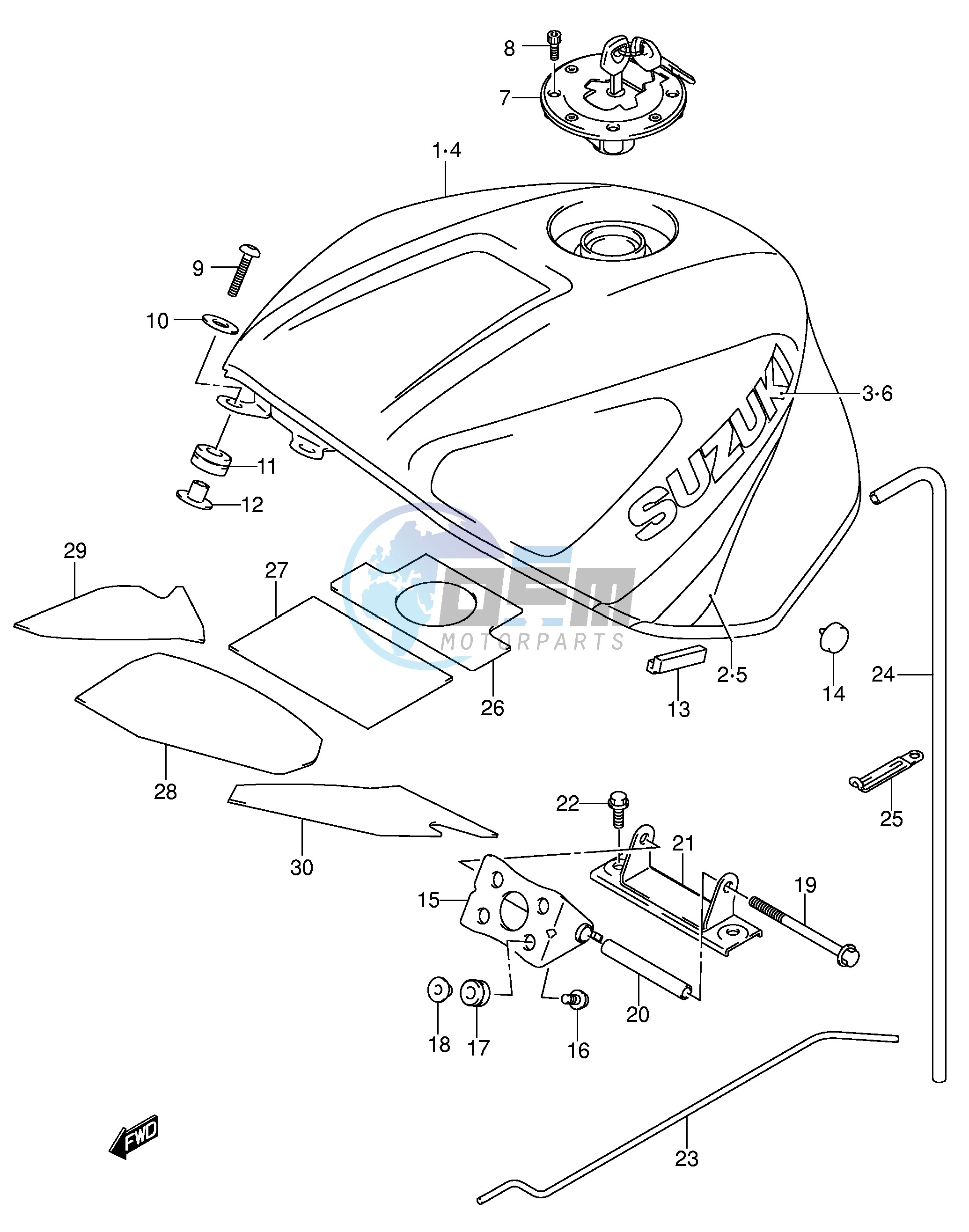 FUEL TANK (MODEL Y)